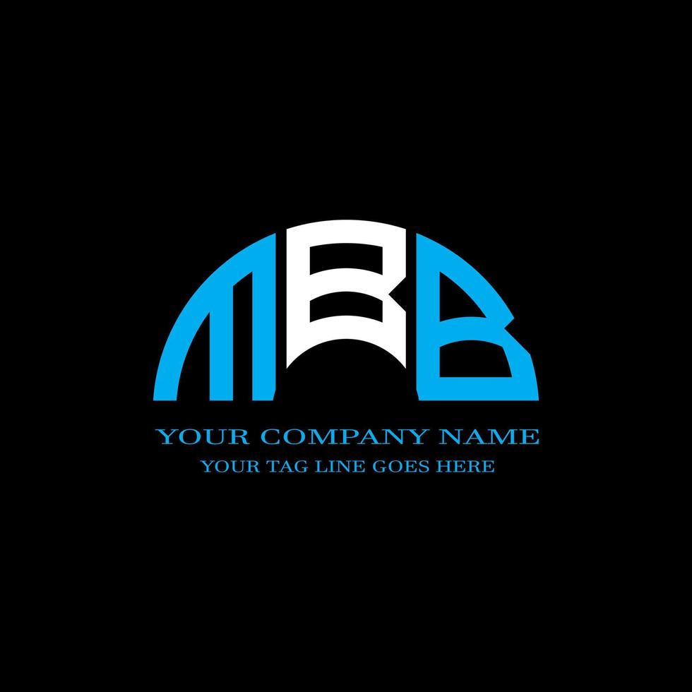 mbb letter logo creatief ontwerp met vectorafbeelding vector