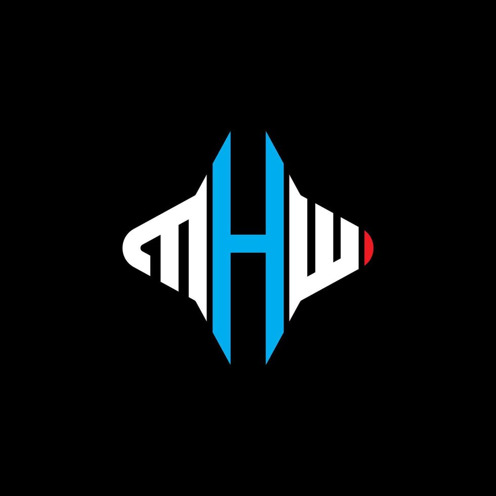 mhw letter logo creatief ontwerp met vectorafbeelding vector