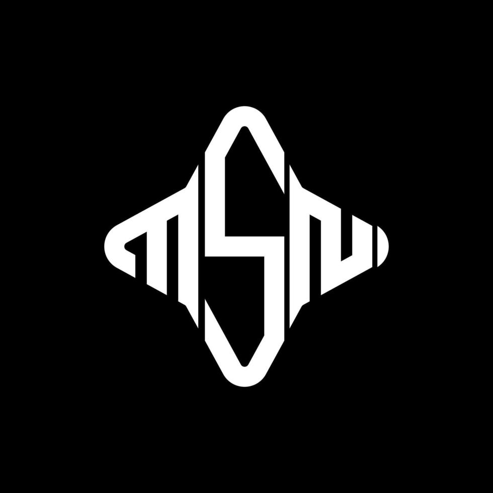 msn letter logo creatief ontwerp met vectorafbeelding vector