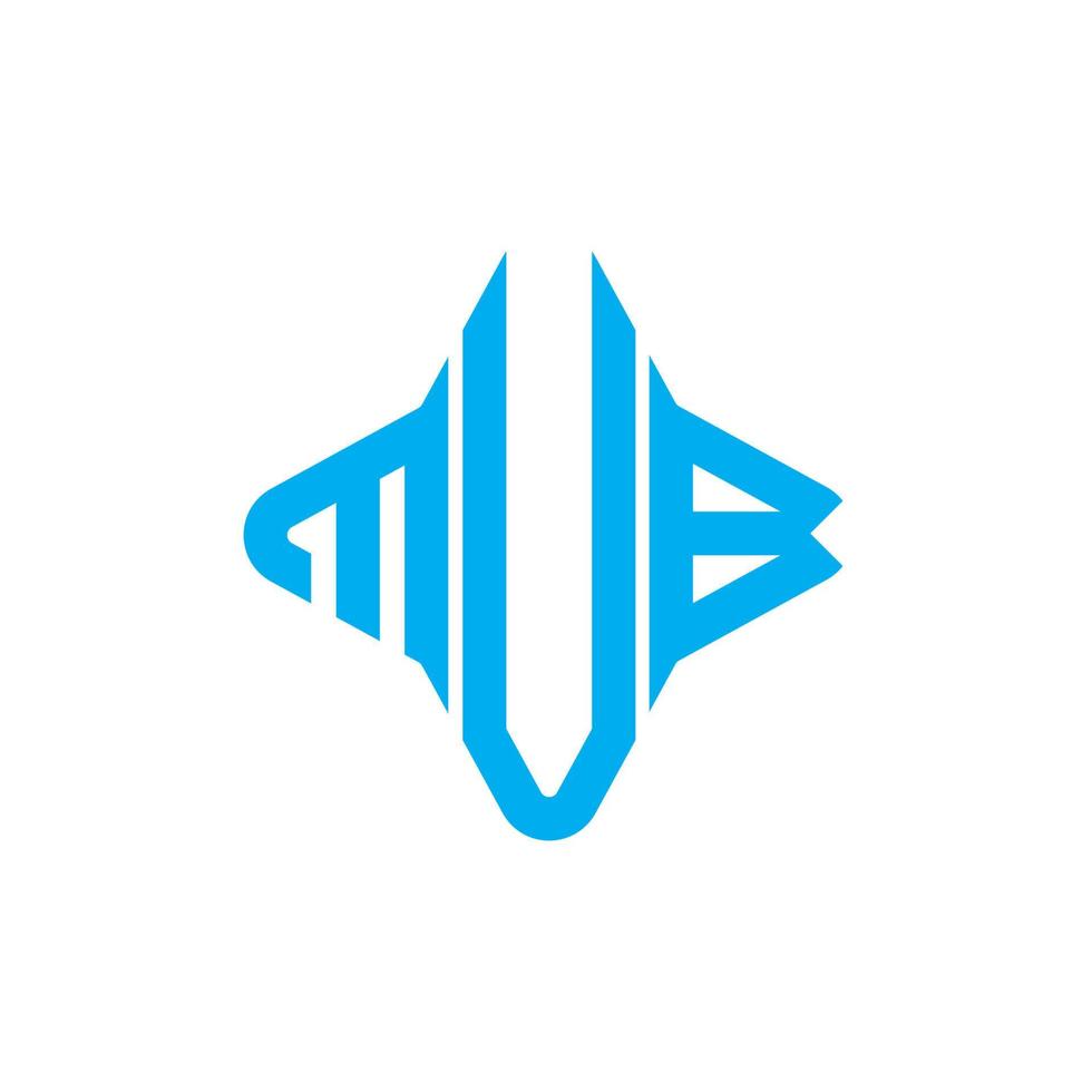 mub letter logo creatief ontwerp met vectorafbeelding vector