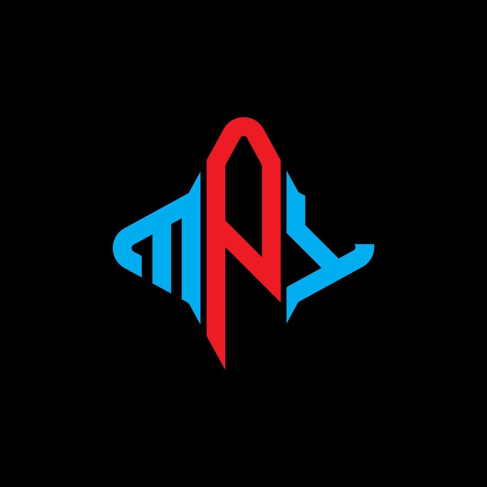 mpy letter logo creatief ontwerp met vectorafbeelding vector