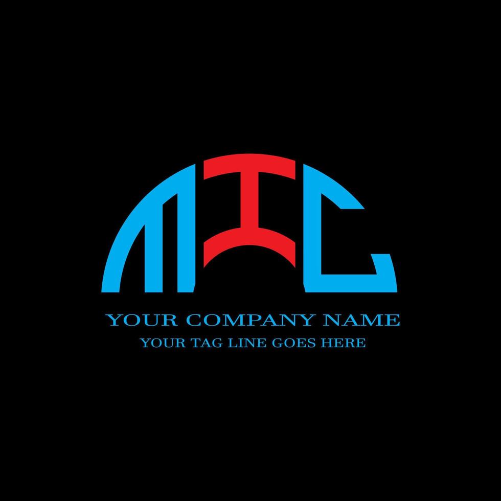 mic letter logo creatief ontwerp met vectorafbeelding vector