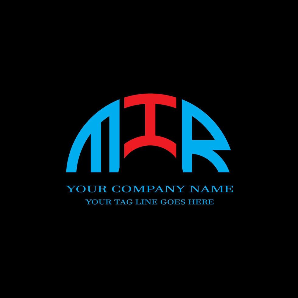 mir letter logo creatief ontwerp met vectorafbeelding vector