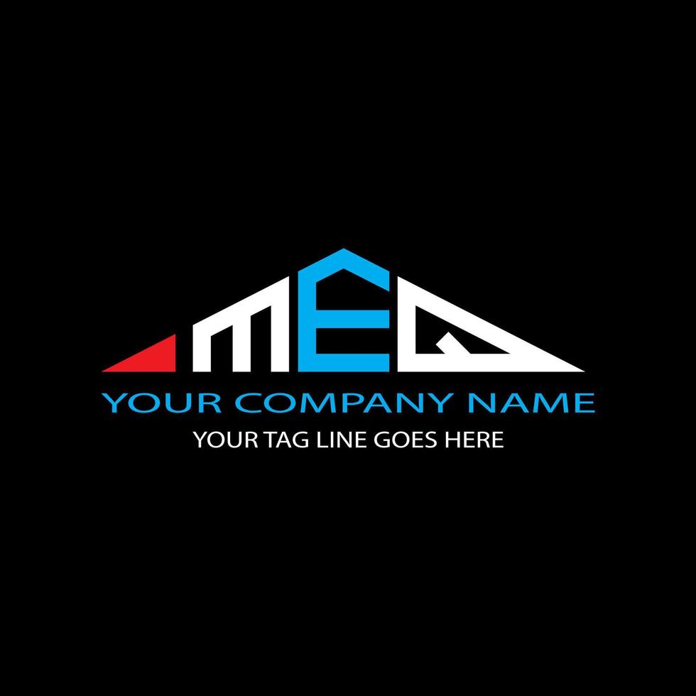 meq letter logo creatief ontwerp met vectorafbeelding vector