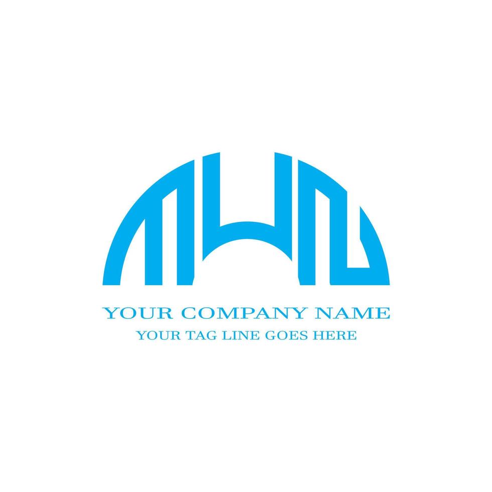 mun letter logo creatief ontwerp met vectorafbeelding vector