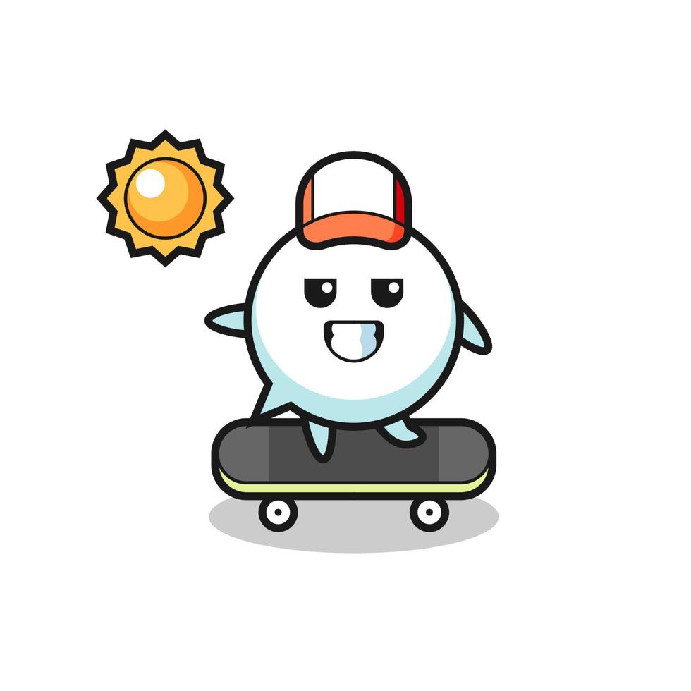 tekstballon karakter illustratie rijden op een skateboard vector
