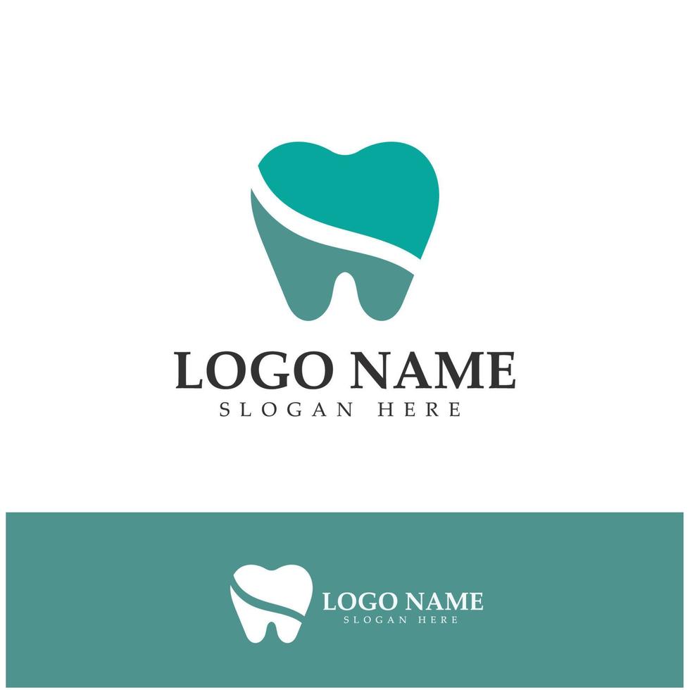 tandheelkundige logo vector ontwerpsjabloon. creatieve tandarts logo. tandheelkundige kliniek vector logo.