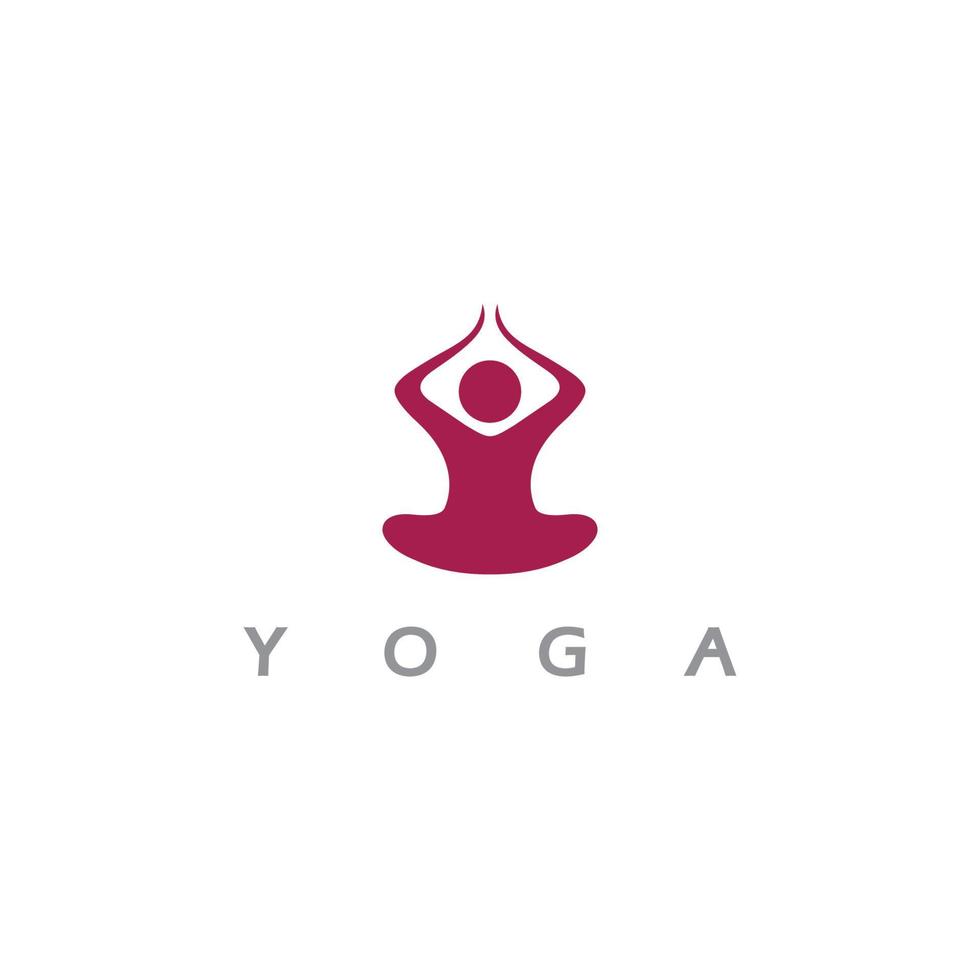 logo ontwerp van mensen die yoga doen symbool pictogram illustratie vector