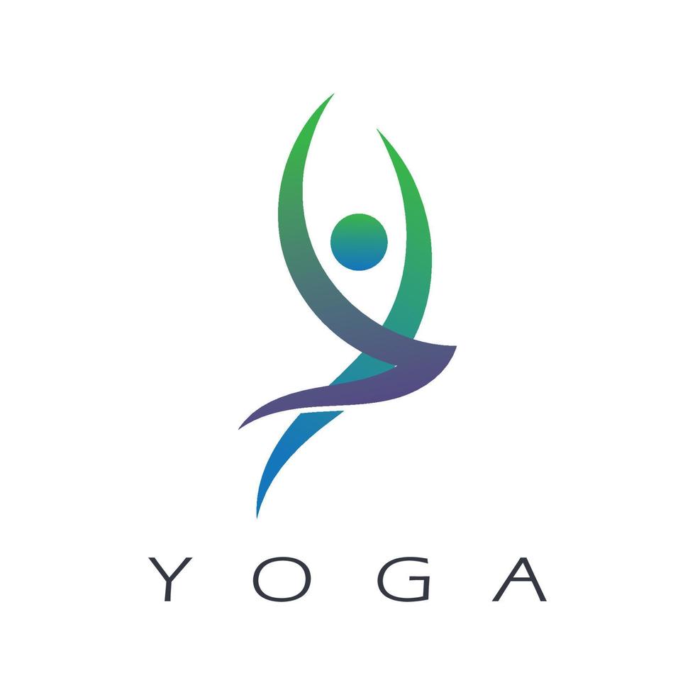 logo ontwerp van mensen die yoga doen symbool pictogram illustratie vector