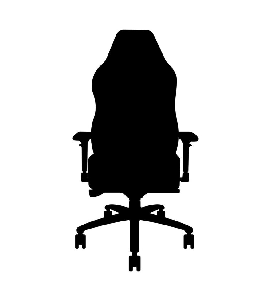 bureaustoel, zitmeubels silhouet illustratie. vector