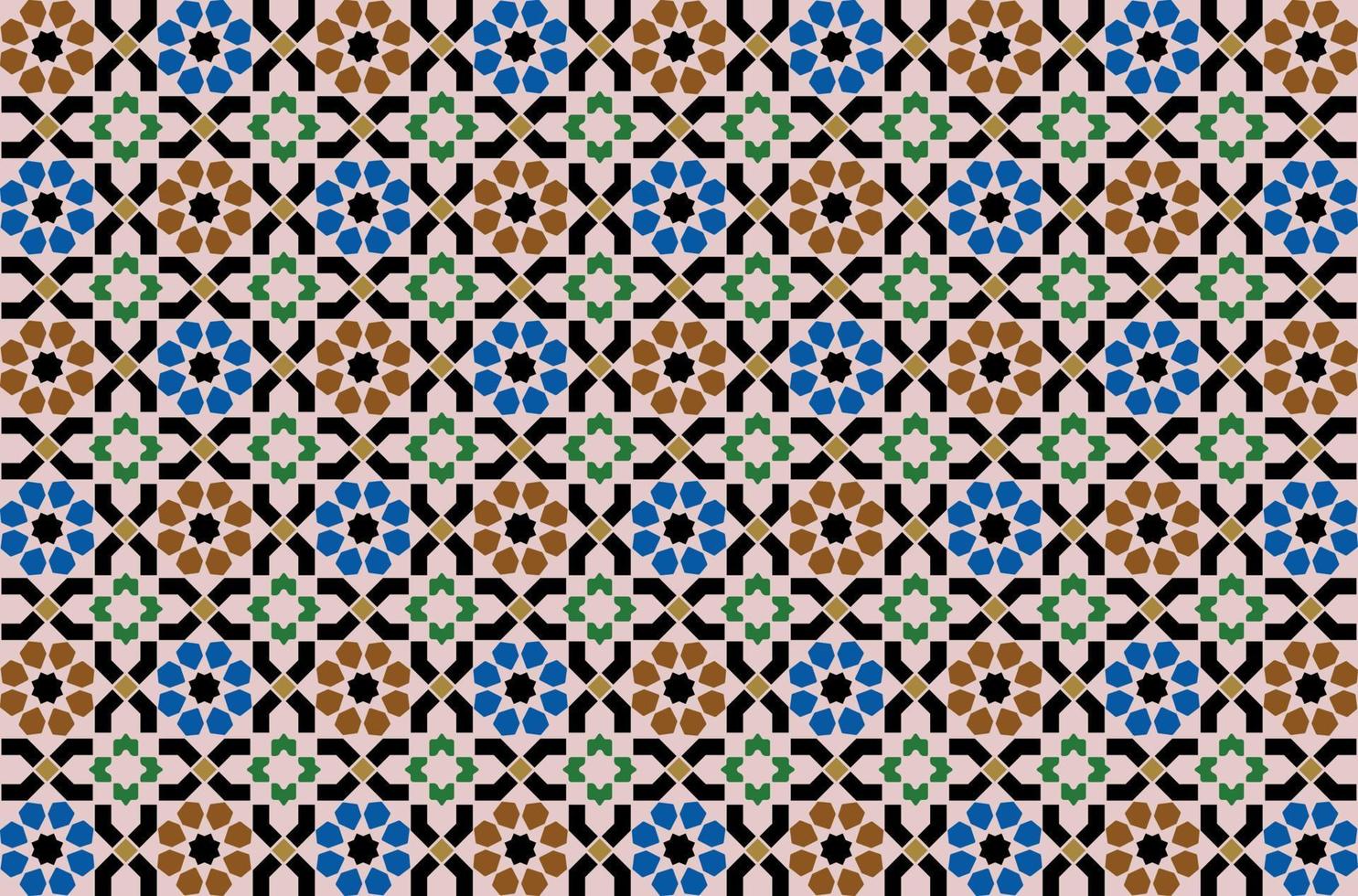 kleurrijke Marokkaanse tegel mozaïek patroon achtergrond vector