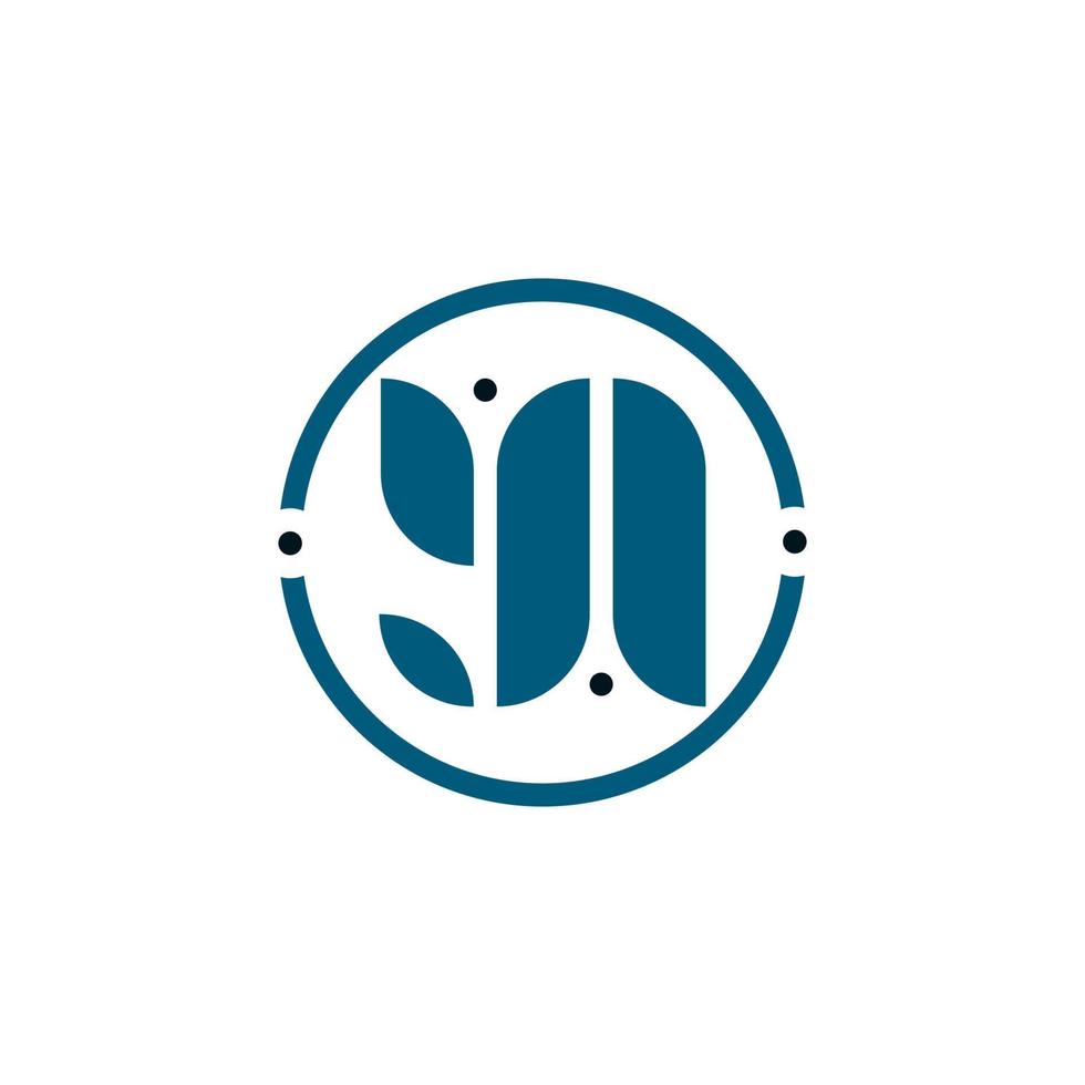 een eenvoudig logo met initialen dat aantrekkelijk en elegant is vector