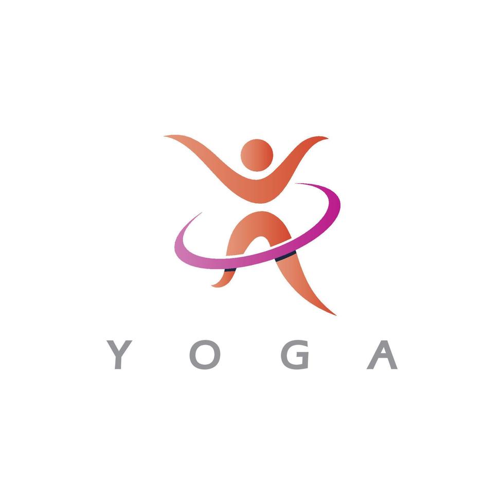 logo ontwerp van mensen die yoga doen symbool pictogram illustratie vector