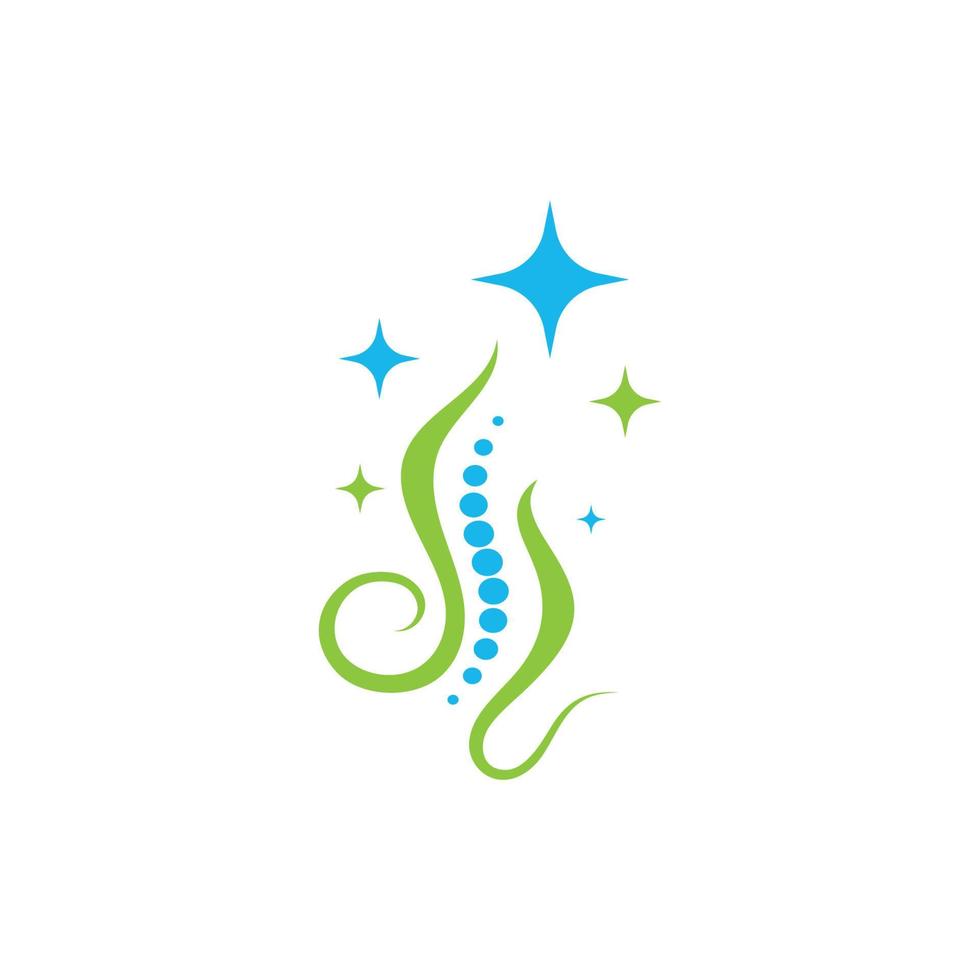 wervelkolom diagnostiek symbool logo sjabloon vector illustratie ontwerp