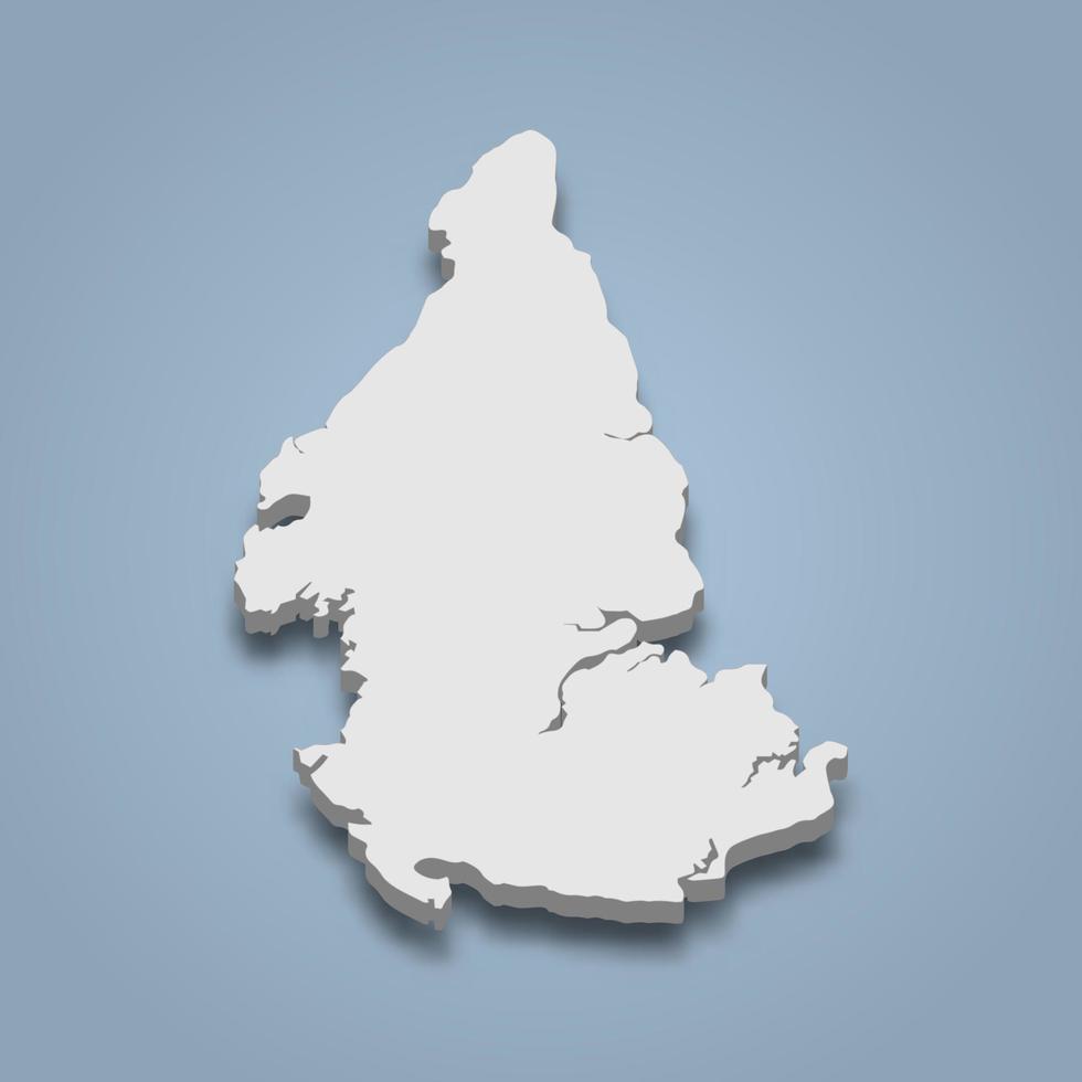 3D isometrische kaart van Siargao is een eiland in de Filipijnen vector