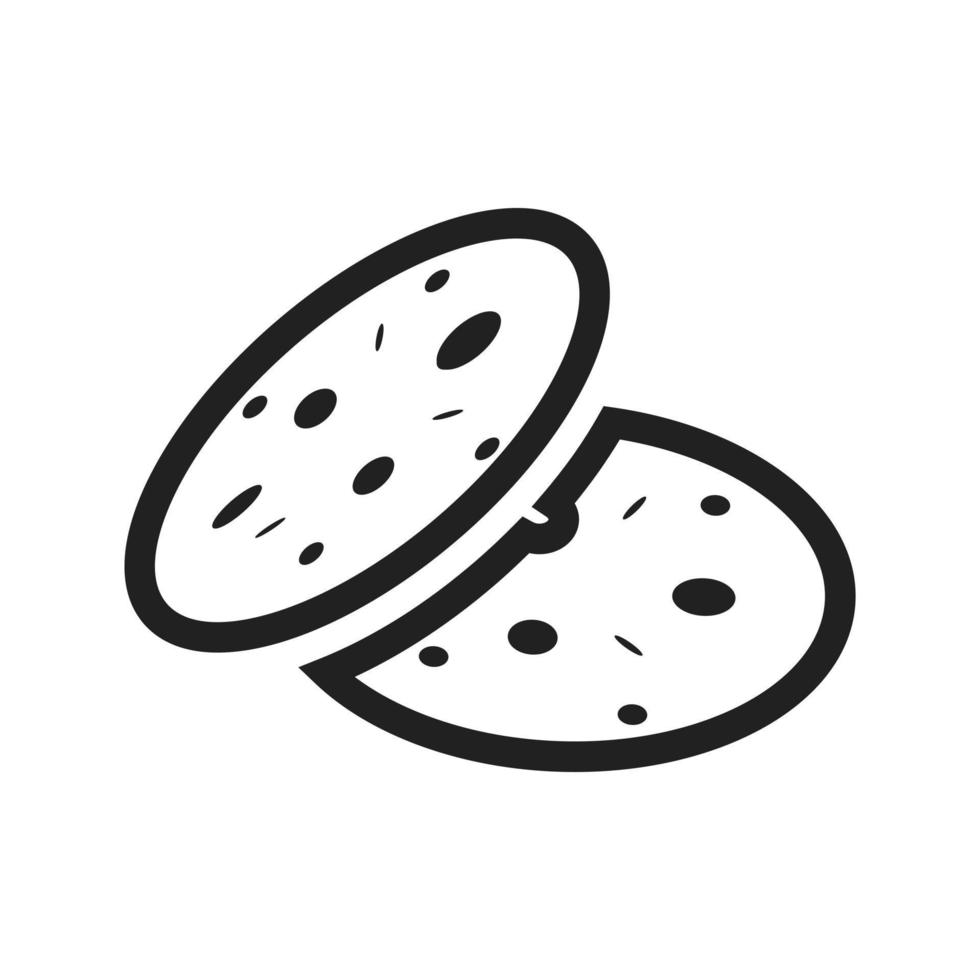pictogram lijn cookies vector