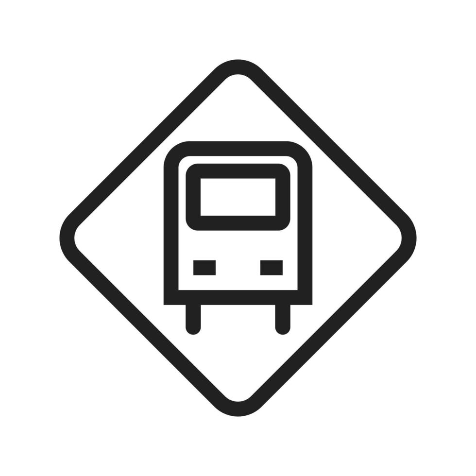 bushalte teken lijn icoon vector