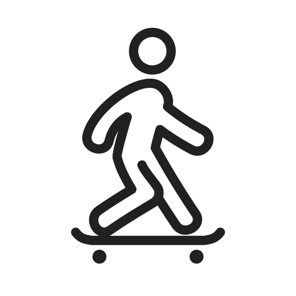 skate boarding lijn icoon vector