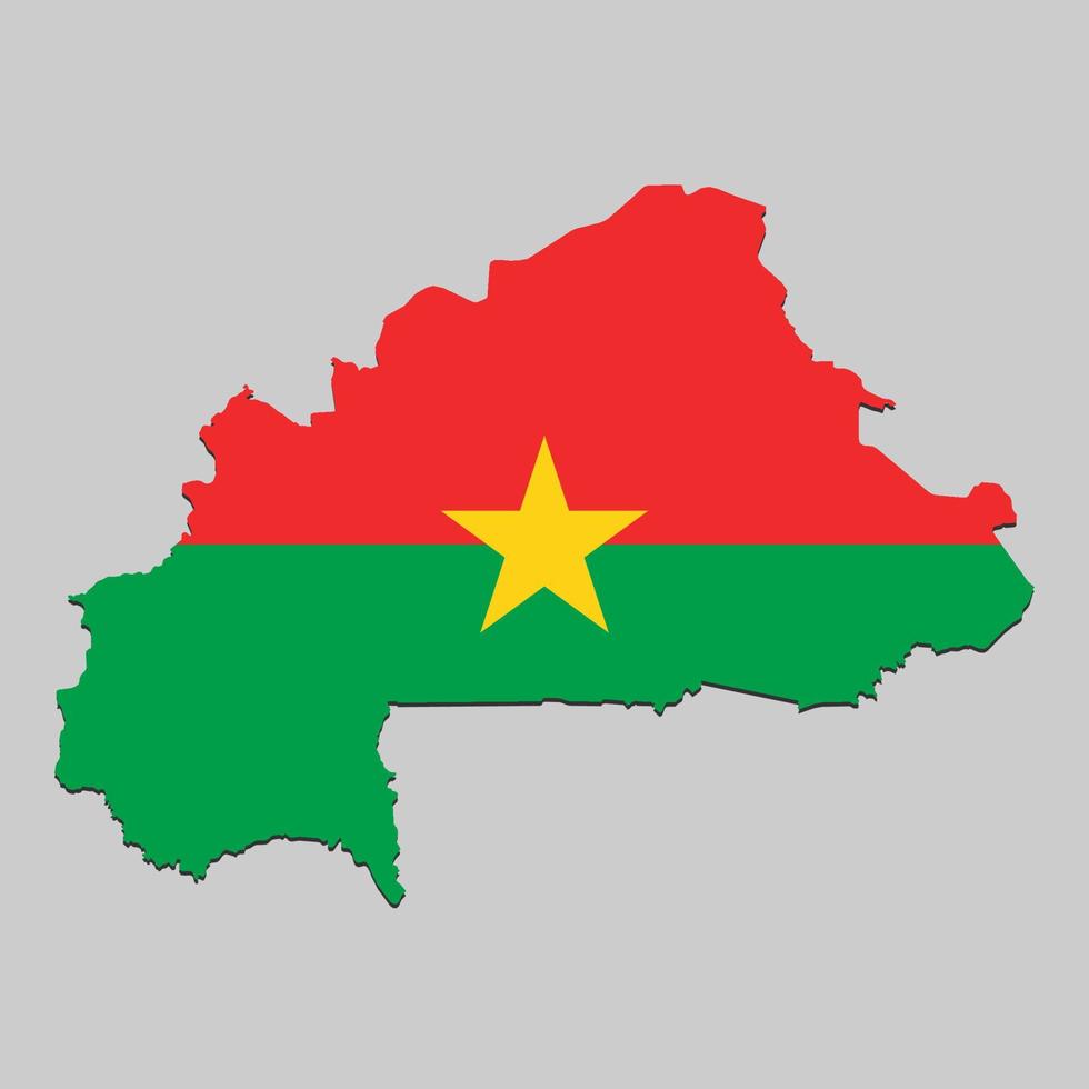 kaart met nationale vlag. vector illustratie