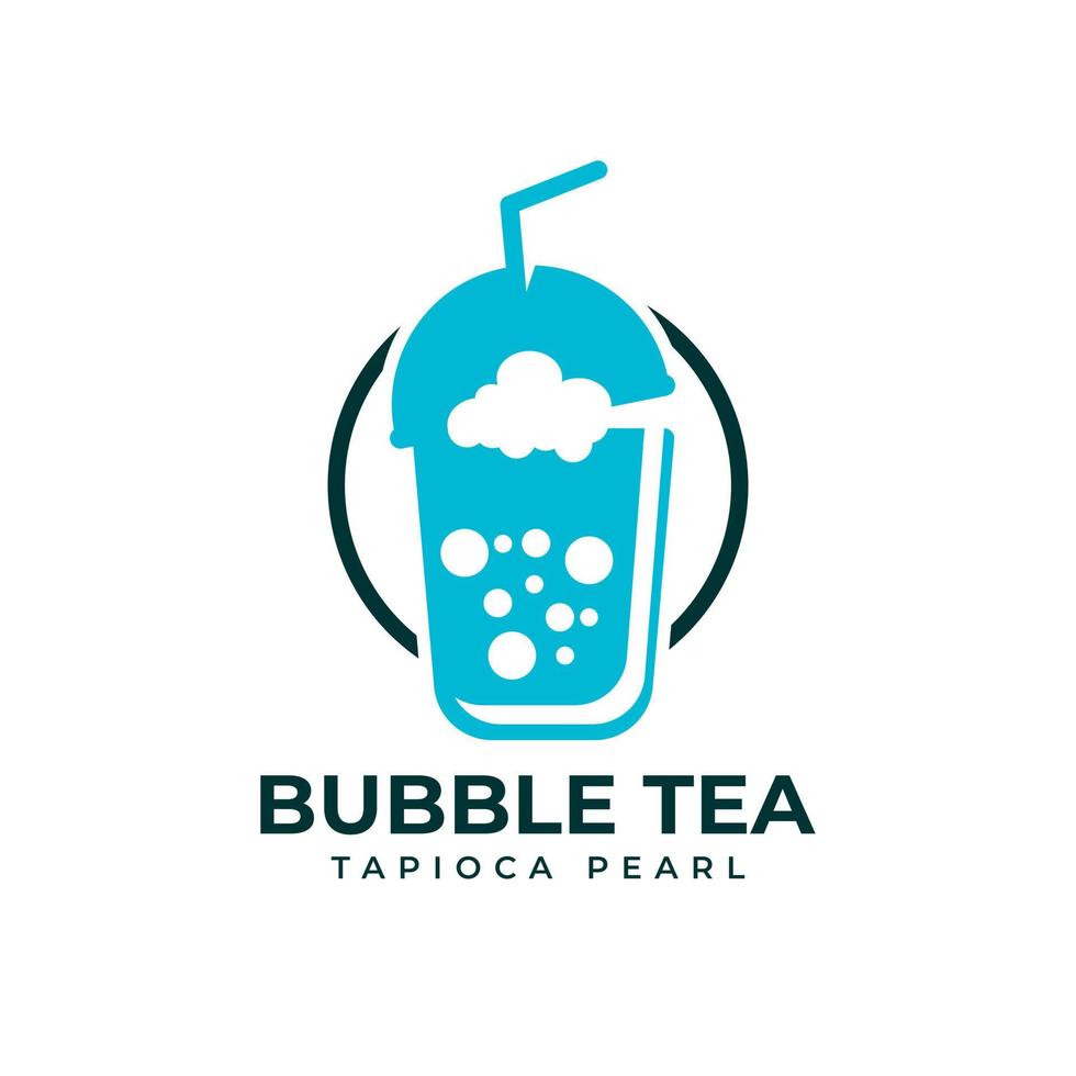 bubbelthee logo ontwerp vector