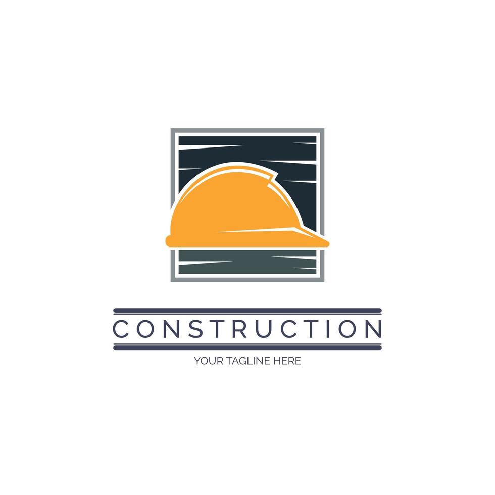 constructie veiligheidshelm logo sjabloonontwerp voor merk of bedrijf en andere vector