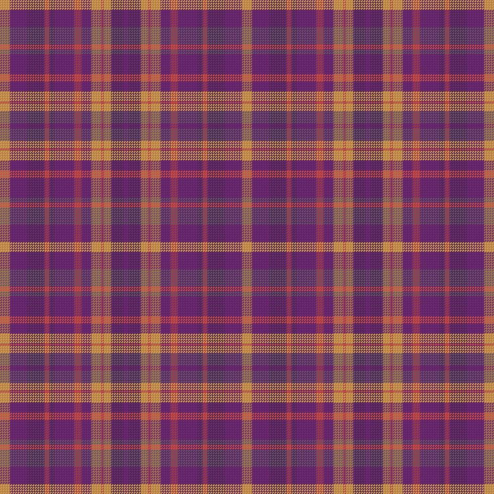 tartan geruit patroon met textuur en warme kleur. vector