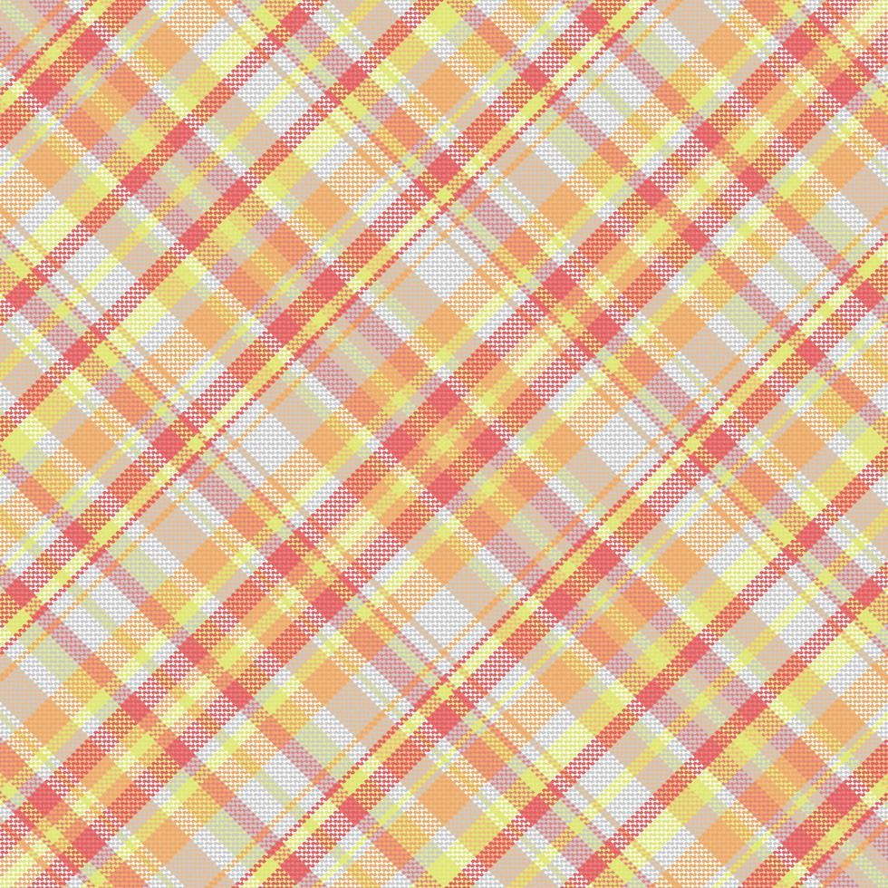 tartan geruit patroon met textuur en zomerkleur. vector