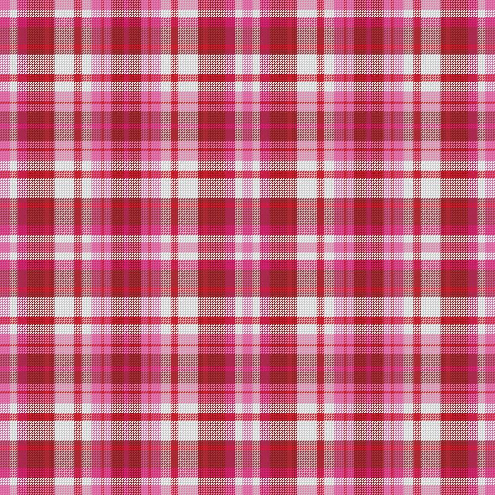 tartan geruite patroon achtergrond met valentijn s kleur. vector