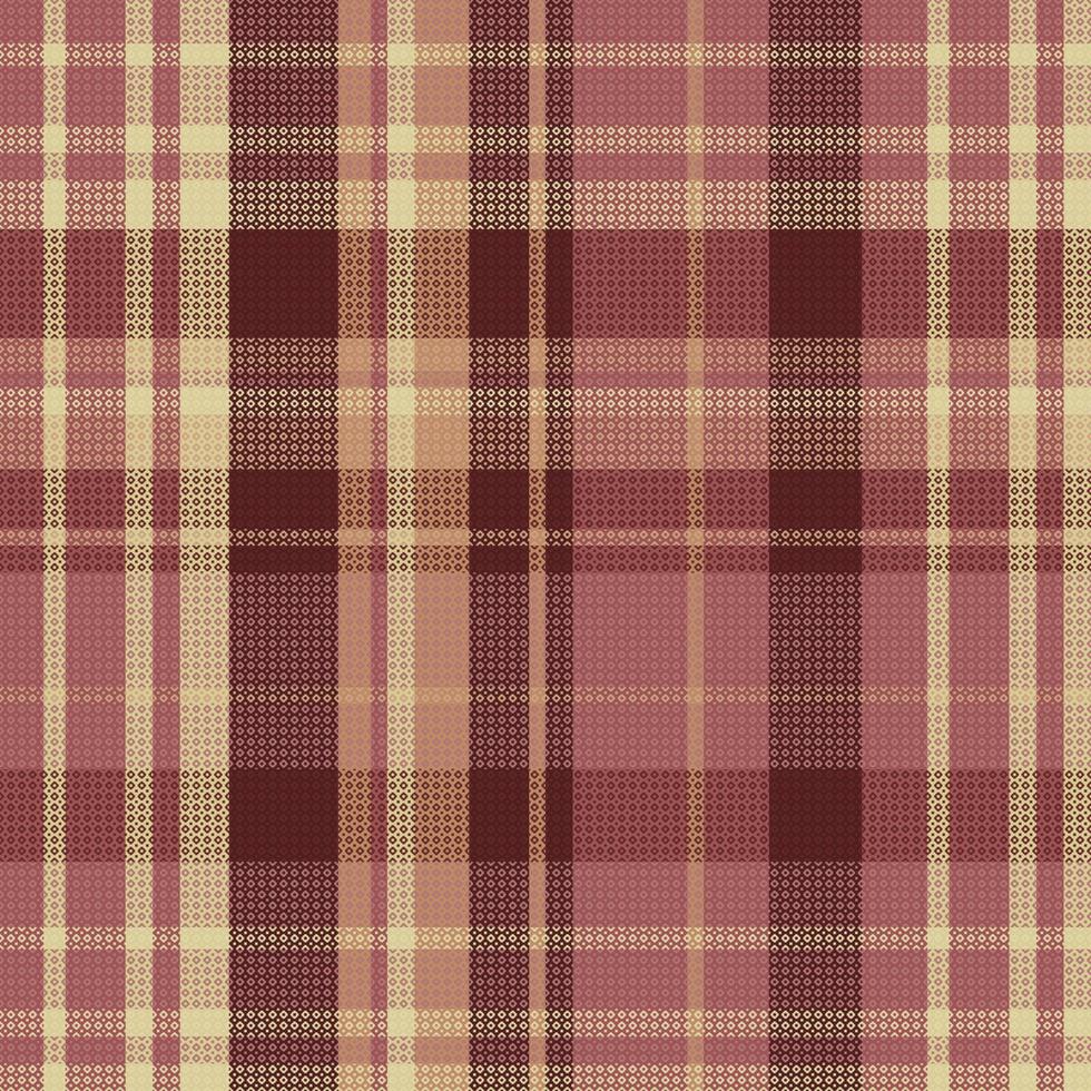 tartan geruit patroon met textuur en warme kleur. vector