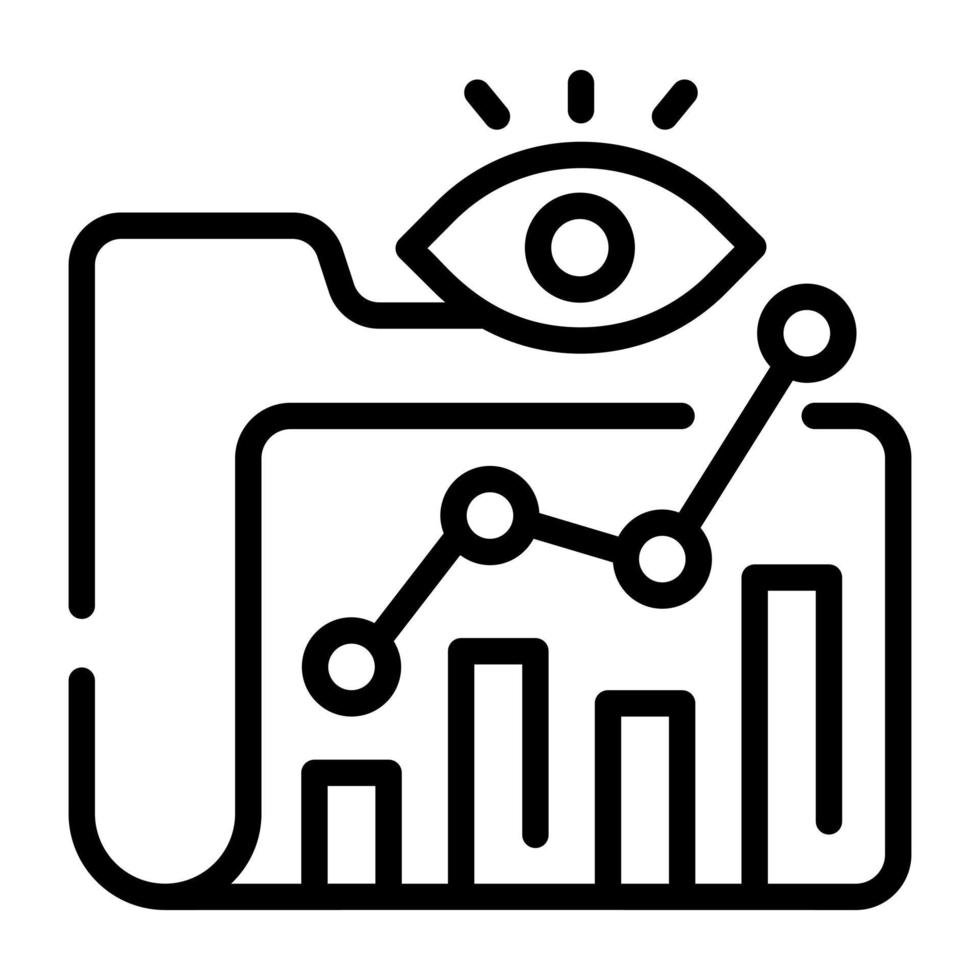 krijg dit lineaire icoon van datavisualisatie vector