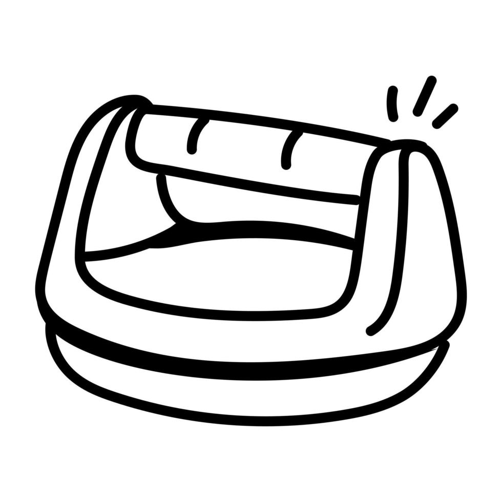 een handig doodle icoon van push-up bar vector