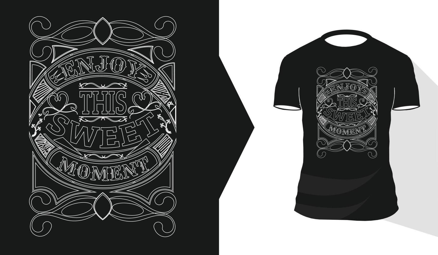 geniet van dit zoete moment kalligrafie inspirerende citaten typografie t-shirt design vector