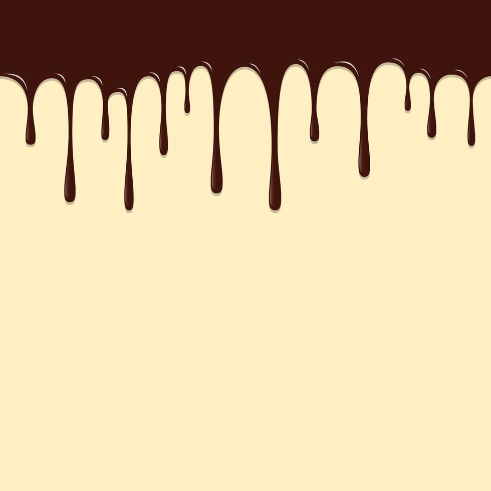 chocolade druipen, chocolade achtergrond vectorillustratie vector