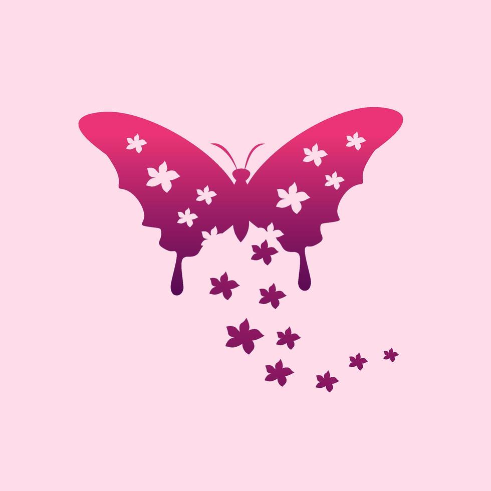 vlinder kleurgradatie logo vector