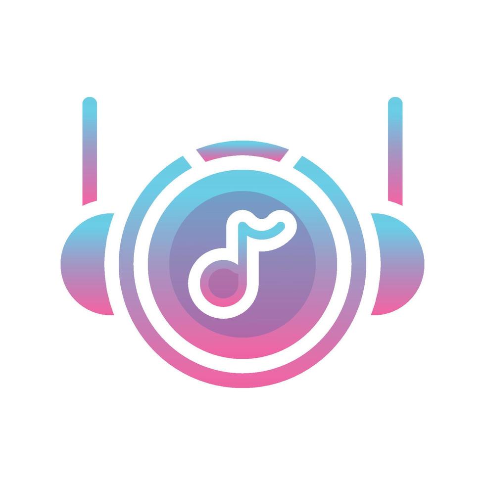 muziek astronaut logo gradiënt ontwerp sjabloon pictogram vector