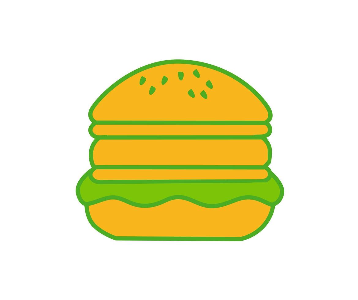 vectorontwerp, illustratie van de hamburgervorm vector