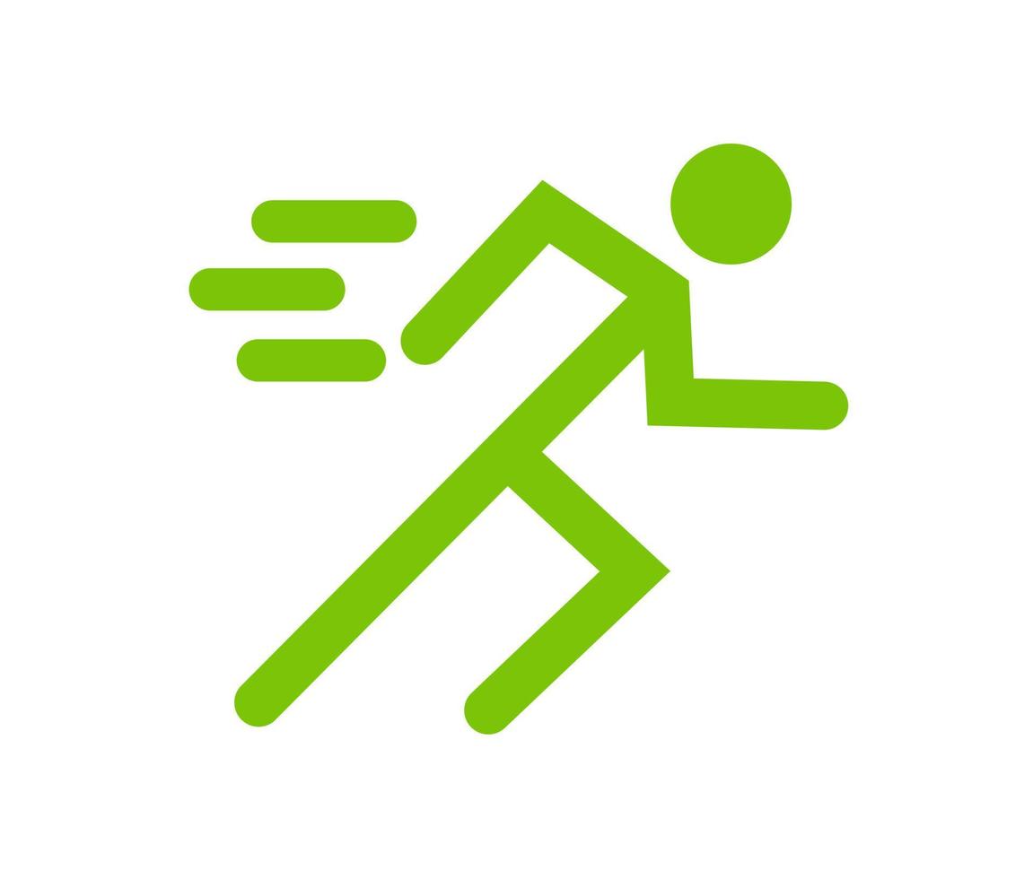 vectorontwerp, pictogram of symboolvorm van rennende mensen vector