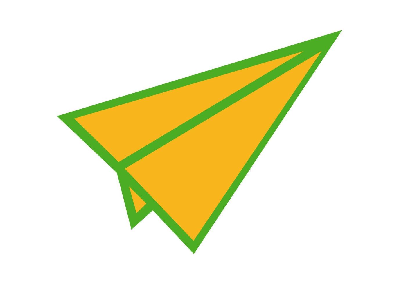 vectorontwerp, pictogram of symbool van papieren vliegtuigvorm vector