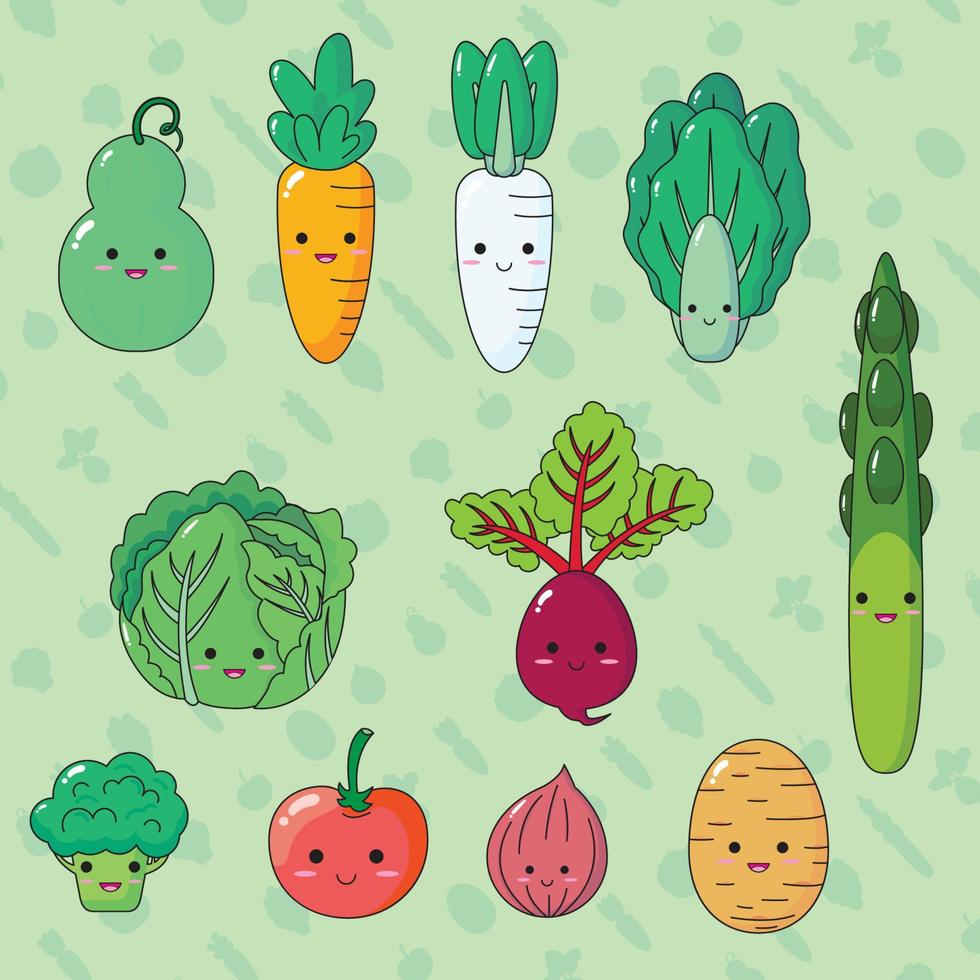 groente set vector
