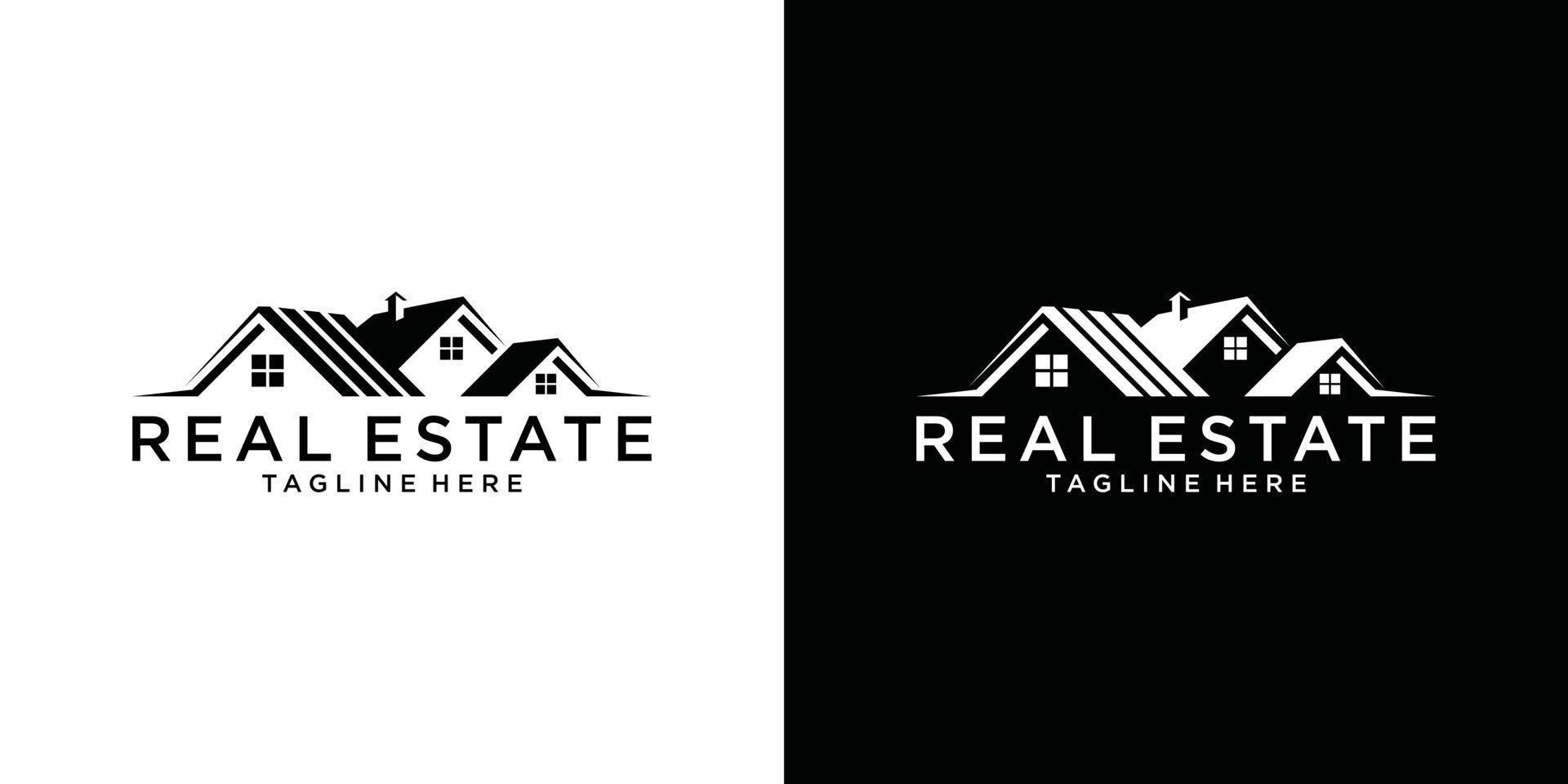 dak en huis logo vector ontwerpconcept