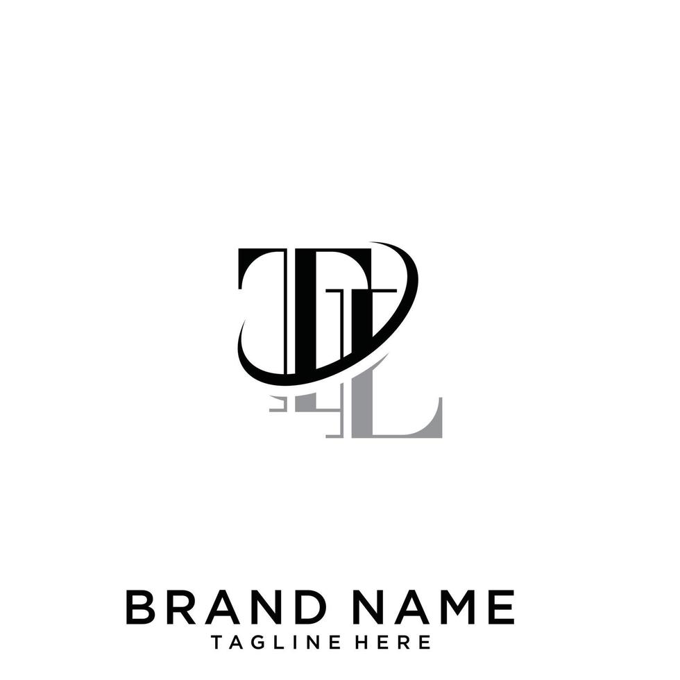 tl of lt brief logo ontwerp vector