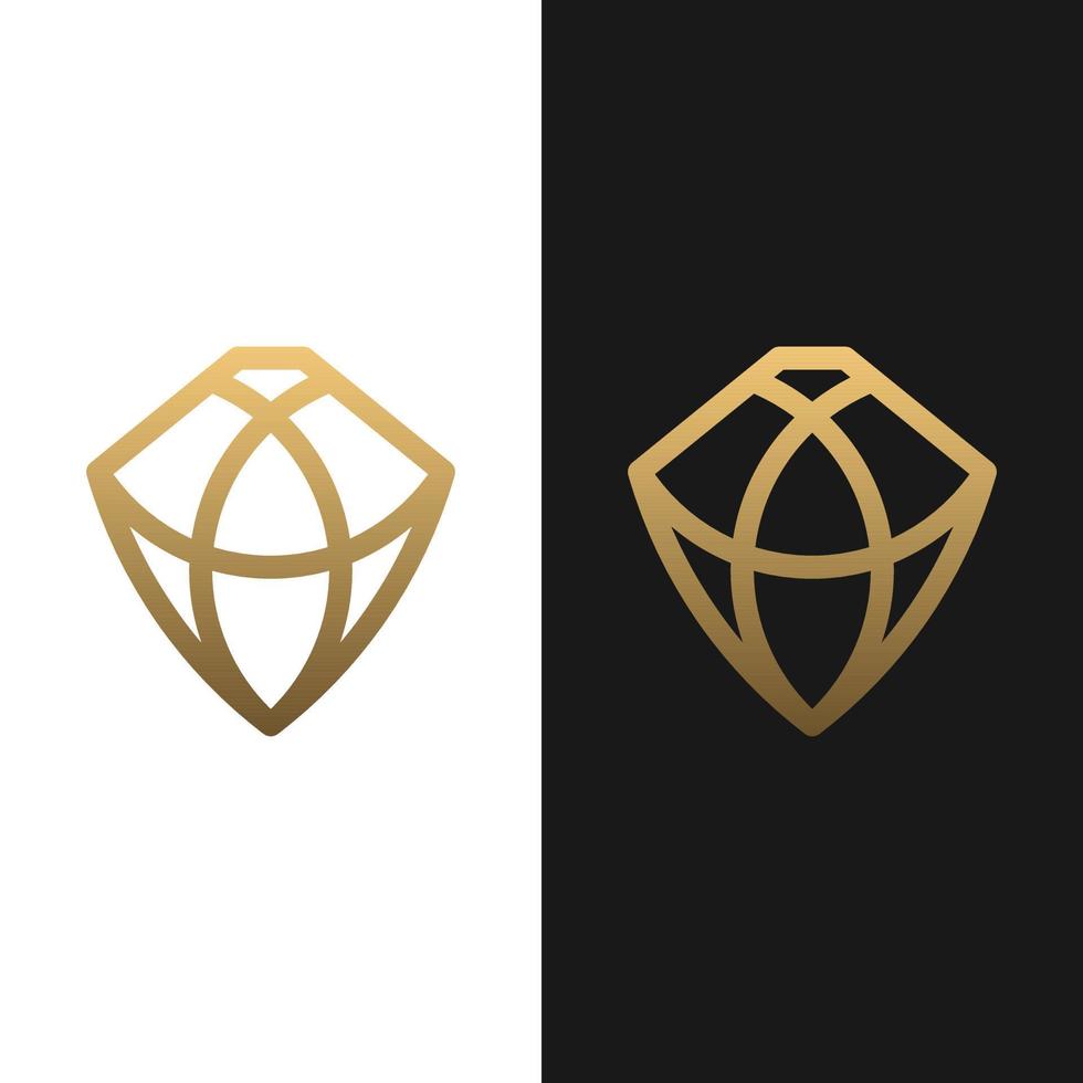 letter initiaal een juweel diamant logo ontwerpsjabloon vector