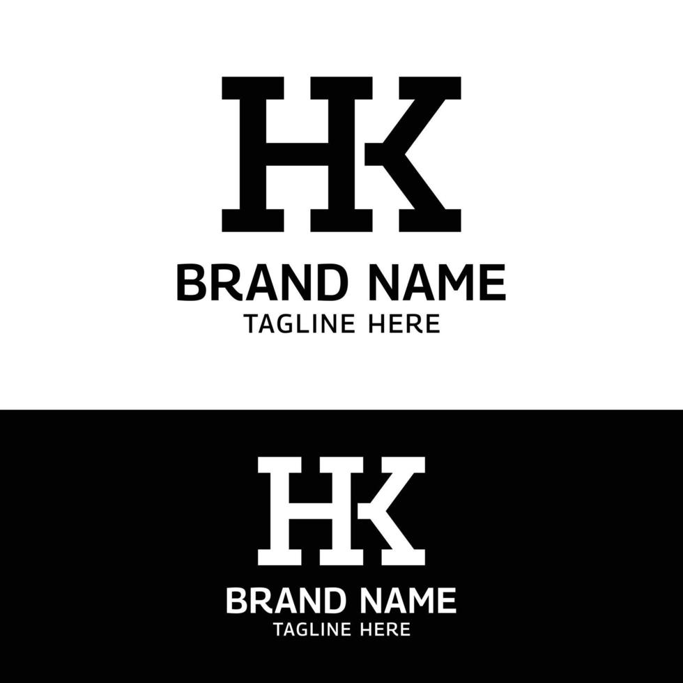 hk hk kh brief monogram eerste logo ontwerpsjabloon vector