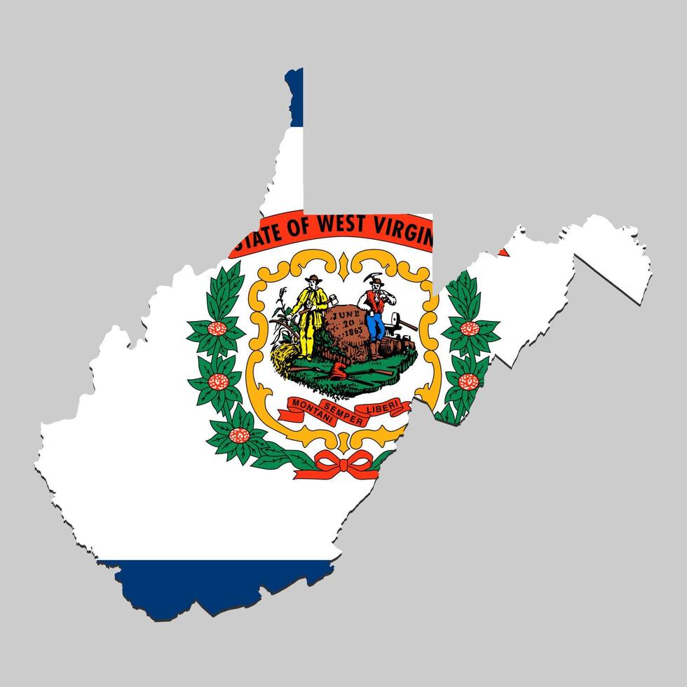 kaart met nationale vlag. vector illustratie