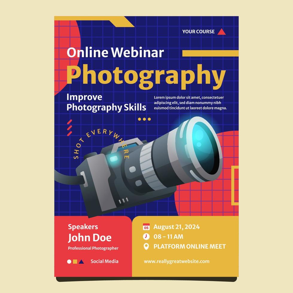 webinar fotografie poster vector