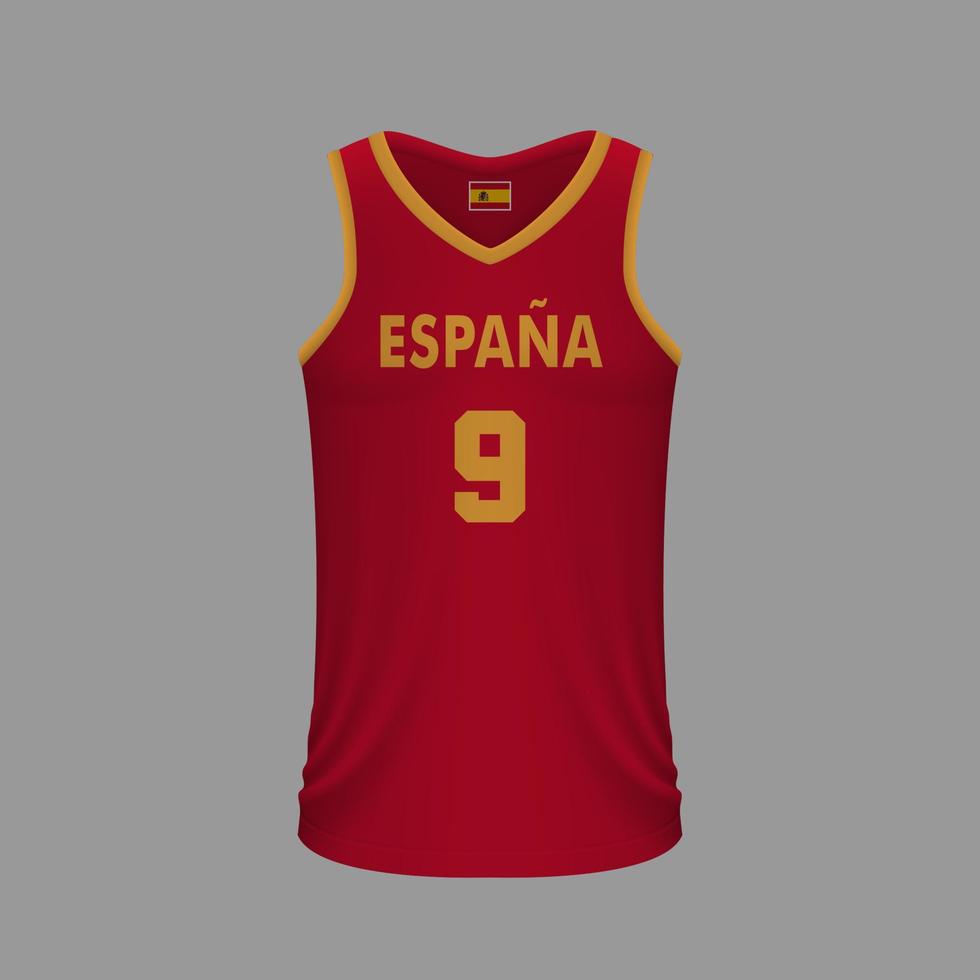 realistisch basketbalshirt vector