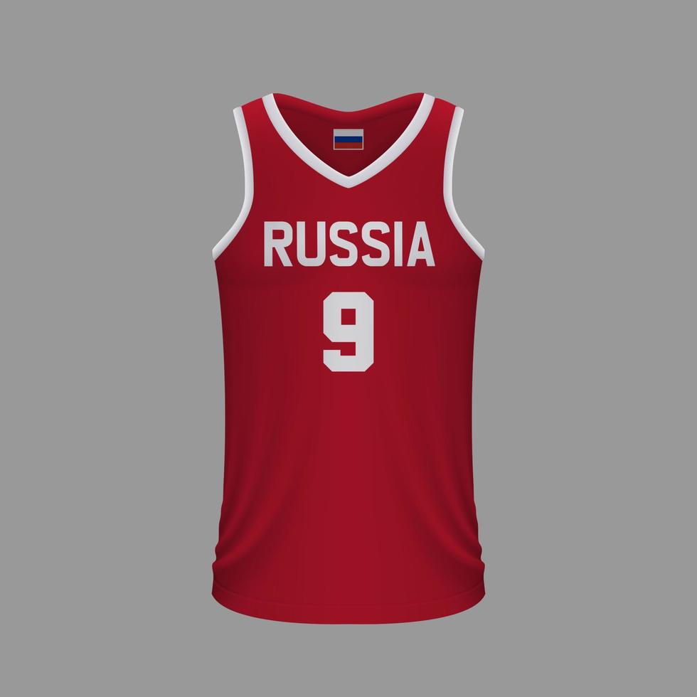 realistisch basketbalshirt vector