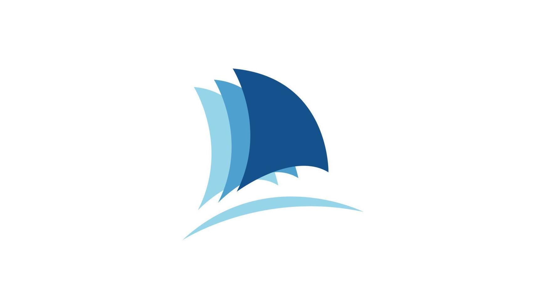 blauwe boot logo symbool vectorillustratie vector