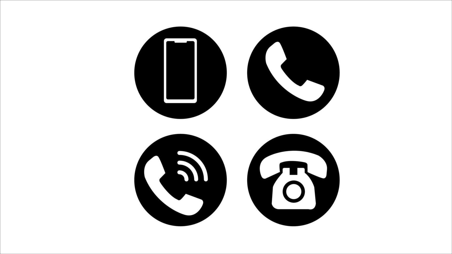 telefoon icon set vector symbool illustratie