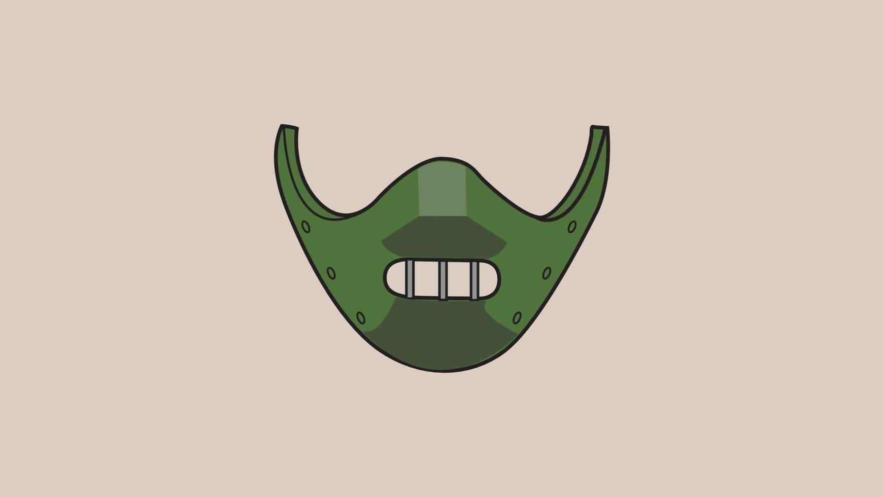 hannibal half gezichtsmasker vectorillustratie vector